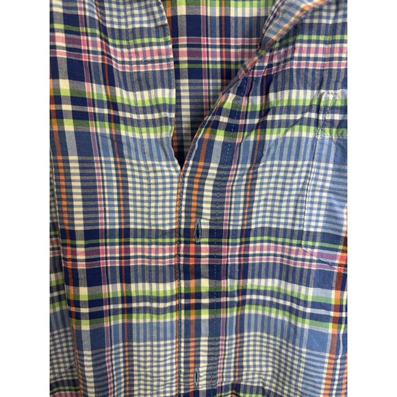 Lauren Ralph Lauren Blue Plaid Long Sleeve Collared Shirt Size Large RLL Logo - Picture 4 of 7